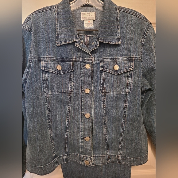 FDJ French Dressing Denim Jacket & Pant Suit - Picture 3 of 4